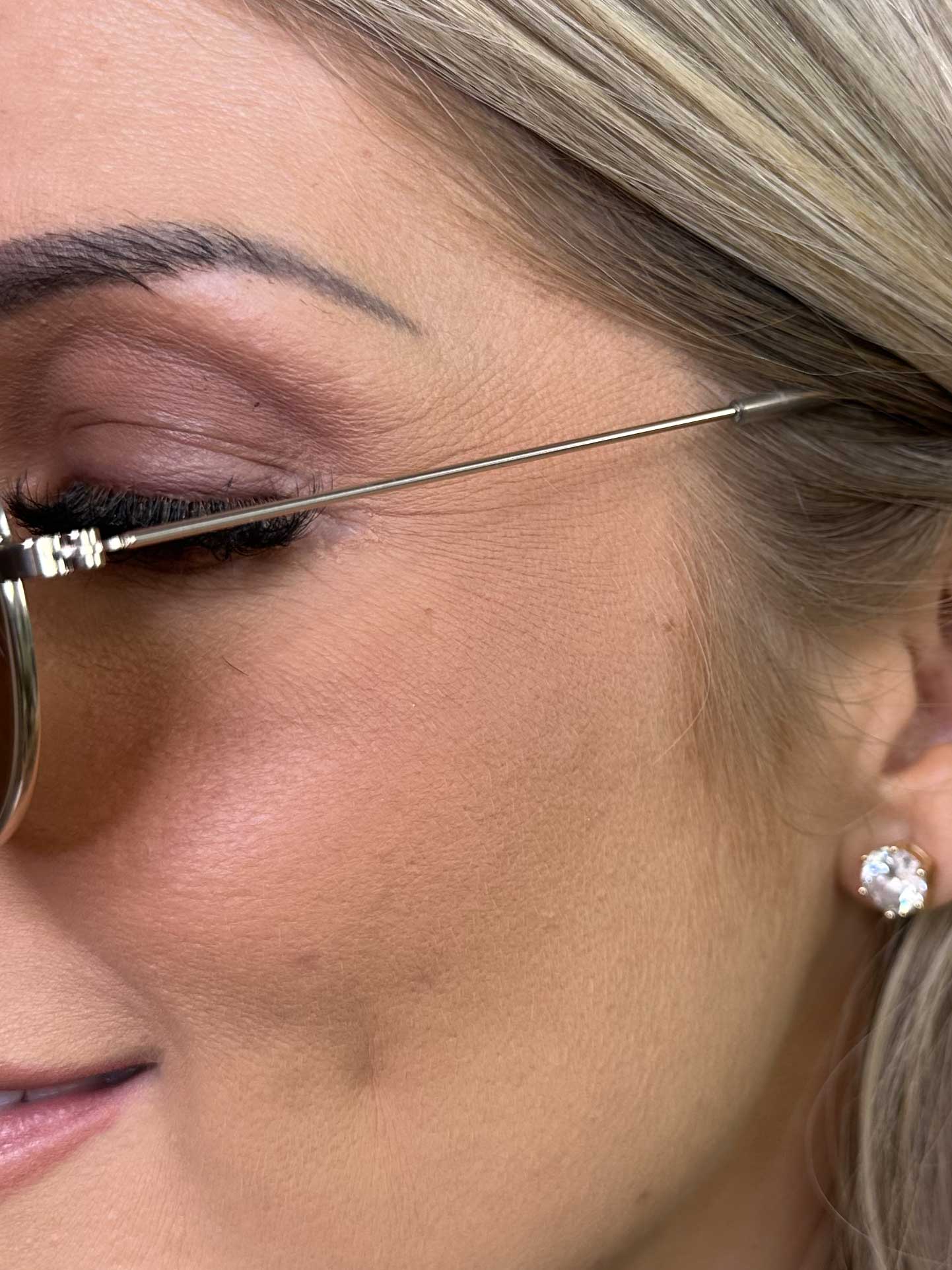 Michelle - Runde solbriller med guld stel